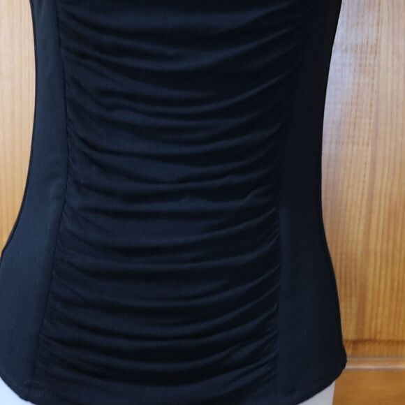 Arden B Black Rouched Going Out Top Blouse Y2K NWT LG - Picture 7 of 12